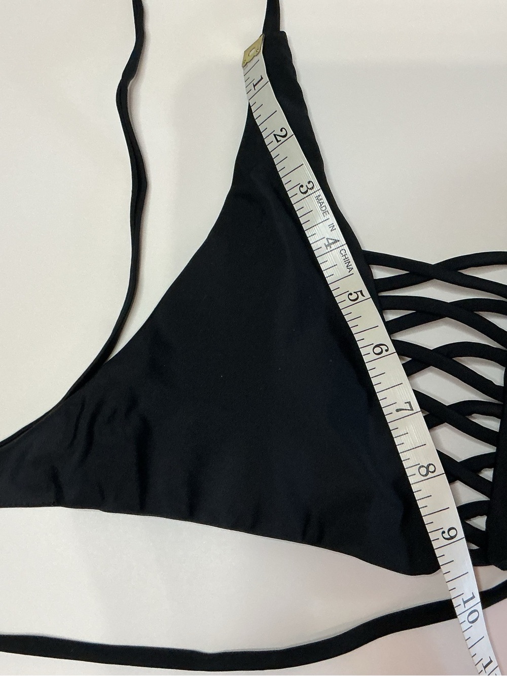 Bingo Surf Triangle Bikini Top with Criss Cross Front NWT - Picture 7 of 7